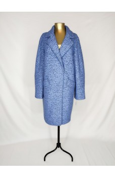 Голубое кашемировое пальто